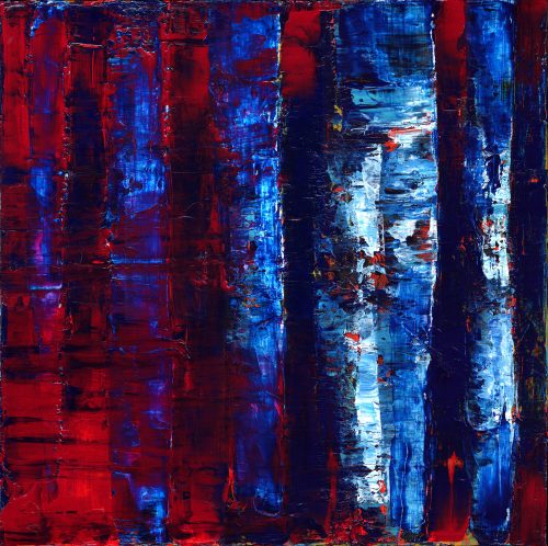 Obra de arte original contemporánea, Selva 1, 50 x 50 cm, paisaje abstracto por Luc Andrieux