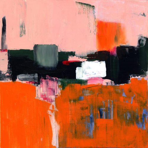 Obra de arte original contemporánea, Jardín vivo 1, 50 x 50 cm, paisaje abstracto por Luc Andrieux