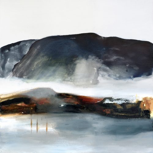 Obra de arte original contemporánea, Soledad habitada 1, 50 x 50 cm, paisaje abstracto por Luc Andrieux