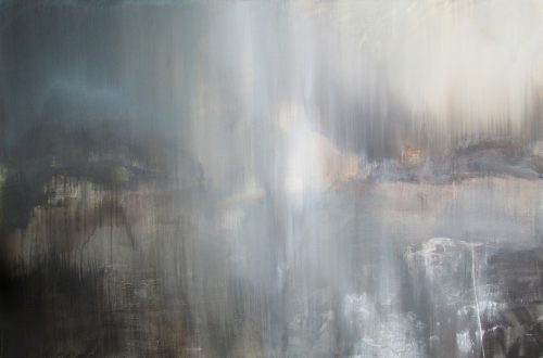 Obra de arte original contemporánea, Aparición, 75 x 115 cm, paisaje abstracto por Luc Andrieux