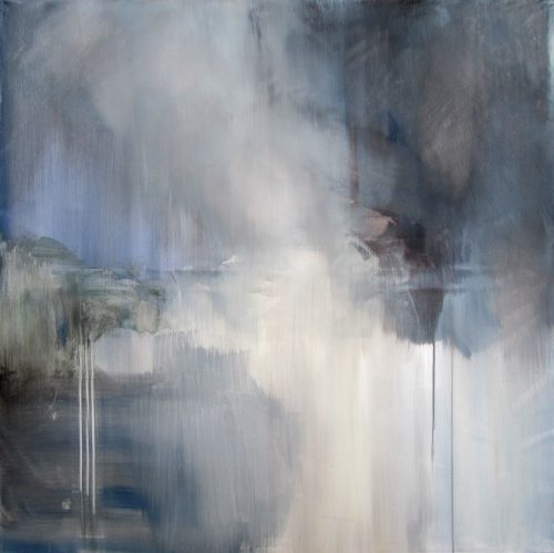 Obra de arte original contemporánea, Diapasón, 100 x 100 cm, paisaje abstracto por Luc Andrieux