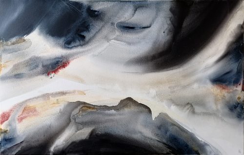 Obra de arte original contemporánea, Espíritu, 73 x 116 cm, paisaje abstracto por Luc Andrieux