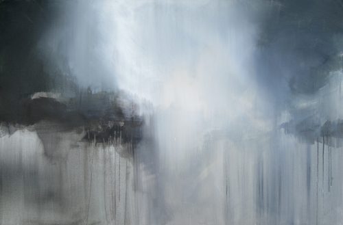 Obra de arte original contemporánea, Eternidad, 75 x 115 cm, paisaje abstracto por Luc Andrieux
