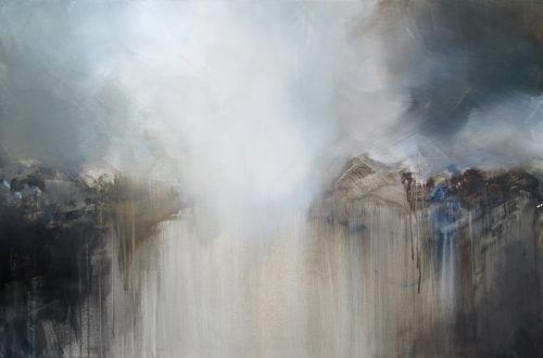 Obra de arte original contemporánea, Éter, 75 x 115 cm, paisaje abstracto por Luc Andrieux