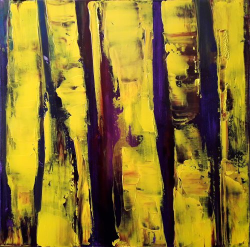 Obra de arte original contemporánea, Selva 4, 50 x 50 cm, paisaje abstracto por Luc Andrieux