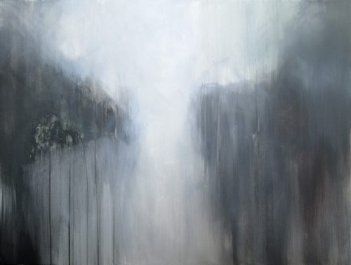 Obra de arte original contemporánea, Infinito, 60 x 80 cm, paisaje abstracto por Luc Andrieux