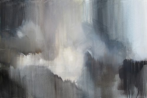 Obra de arte original contemporánea, Melodía, 75 x 115 cm, paisaje abstracto por Luc Andrieux