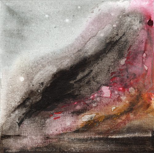 Obra de arte original contemporánea, Migración, 20 x 20 cm, paisaje abstracto por Luc Andrieux