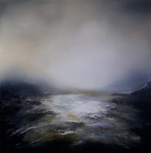 Obra de arte original contemporánea, Paso, 100 x 100 cm, paisaje abstracto por Luc Andrieux