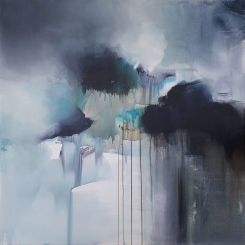 Obra de arte original contemporánea, Polifonía, 100 x 100 cm, pintura abstracta por Luc Andrieux