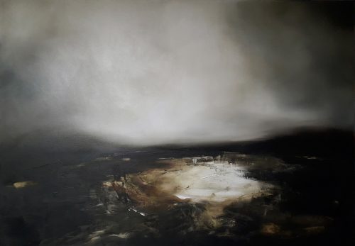 Obra de arte original contemporánea, Apaciguamiento, 81 x 116 cm, paisaje abstracto por Luc Andrieux