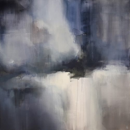 Obra de arte original contemporánea, Canto, 100 x 100 cm, paisaje abstracto por Luc Andrieux