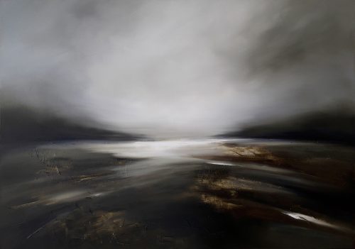 Obra de arte original contemporánea, Equilibrio, 81 x 116 cm, paisaje abstracto por Luc Andrieux