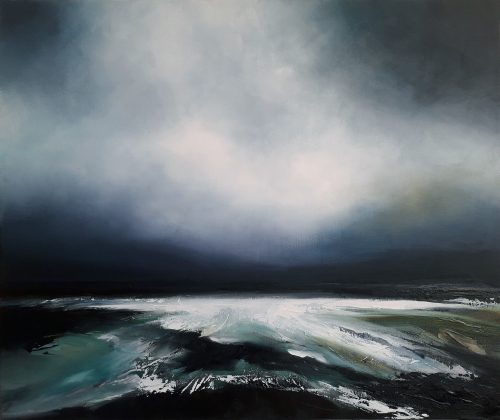 Obra de arte original contemporánea, Horizonte 6, 46 x 55 cm, paisaje abstracto por Luc Andrieux