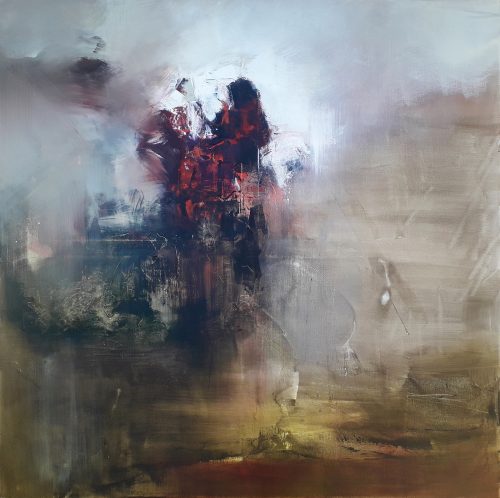 Obra de arte original contemporánea, Renacimiento, 100 x 100 cm, pintura abstracta por Luc Andrieux