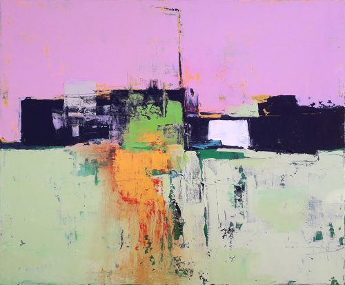 Obra de arte original contemporánea, Jardín vivo 2, 50 x 61 cm, paisaje abstracto por Luc Andrieux