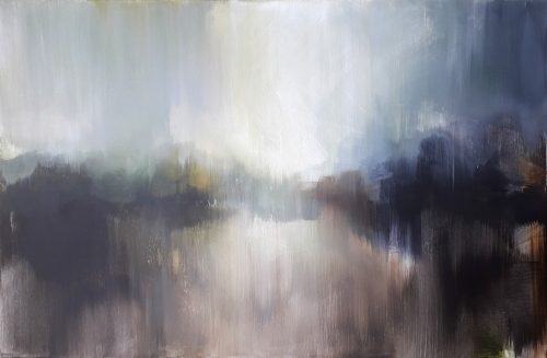 Obra de arte original contemporánea, Linde, 75 x 115 cm, paisaje abstracto por Luc Andrieux