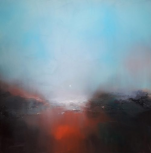 Obra de arte original contemporánea, Nitescencia, 100 x 100 cm, paisaje abstracto por Luc Andrieux