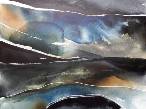 Obra de arte original contemporánea, Onda, 60 x 80 cm, pintura abstracta por Luc Andrieux