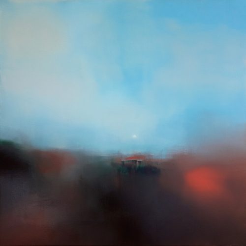 Obra de arte original contemporánea, Fosfeno , 100 x 100 cm, paisaje abstracto por Luc Andrieux