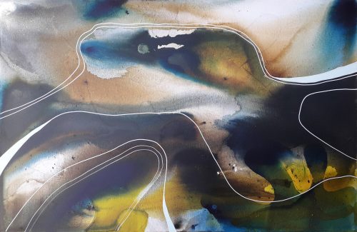 Obra de arte original contemporánea, Estrato, 75 x 115 cm, pintura abstracta por Luc Andrieux