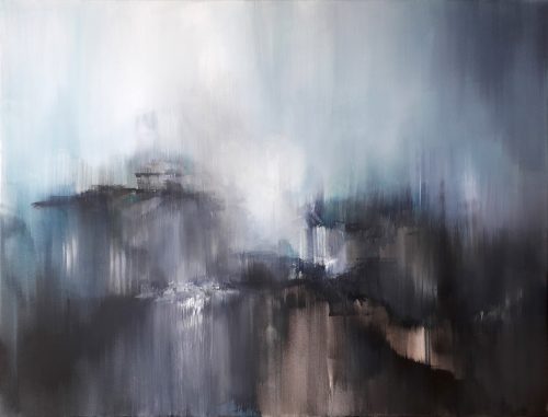 Obra de arte original contemporánea, Sinfonía 2, 89 x 116 cm, paisaje abstracto por Luc Andrieux
