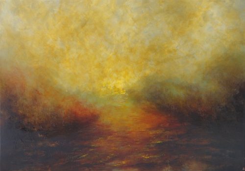Œuvre d'art originale contemporaine, Vérité, 81 x 116 cm, paysage abstrait par Luc Andrieux
