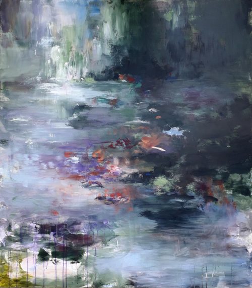 Œuvre d'art originale contemporaine, Eden 6, 140 x 120 cm, paysage abstrait par Luc Andrieux