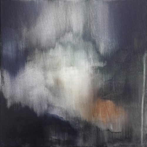 Obra de arte original contemporánea, Gravedad 3, 40 x 40 cm, paisaje abstracto por Luc Andrieux
