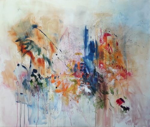 Obra de arte original contemporánea, Poesía 1, 120 x 140 cm, pintura abstracta por Luc Andrieux