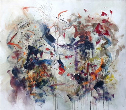 Obra de arte original contemporánea, Poesía 2, 120 x 140 cm, pintura abstracta por Luc Andrieux