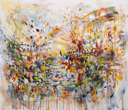 Œuvre d'art originale contemporaine, Poésie 3, 120 x 140 cm, peinture abstraite par Luc Andrieux