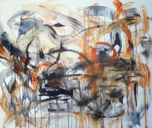 Obra de arte original contemporánea, Poesía 3, 120 x 140 cm, pintura abstracta por Luc Andrieux