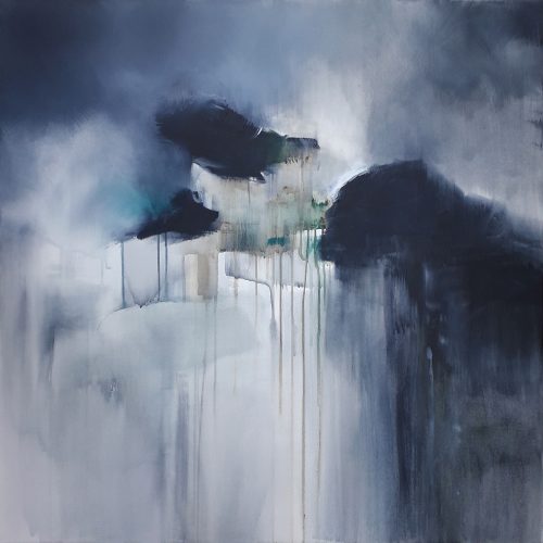 Obra de arte original contemporánea, Polifonía 2, 100 x 100 cm, pintura abstracta por Luc Andrieux