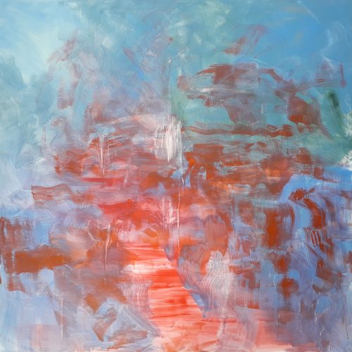 Obra de arte original contemporánea, Estación 2, 100 x 100 cm, pintura abstracta por Luc Andrieux