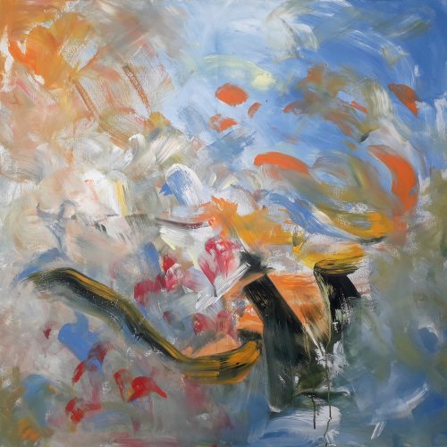 Obra de arte original contemporánea, Estación 4, 100 x 100 cm, pintura abstracta por Luc Andrieux