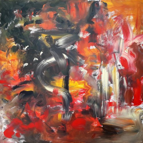 Obra de arte original contemporánea, Estación 6, 100 x 100 cm, pintura abstracta por Luc Andrieux