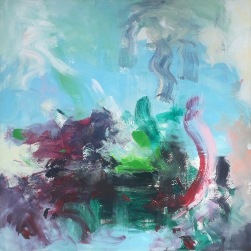 Obra de arte original contemporánea, Estación 7, 100 x 100 cm, pintura abstracta por Luc Andrieux