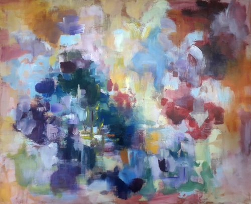 Obra de arte original contemporánea, Estación 8, 81 x 100 cm, pintura abstracta por Luc Andrieux
