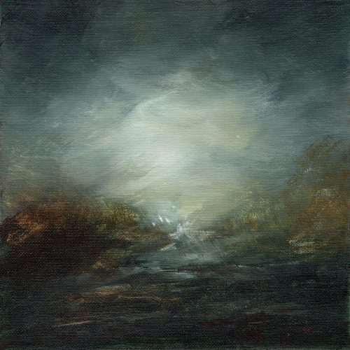 Obra de arte original contemporánea, Alquimia 11, 20 x 20 cm, paisaje abstracto por Luc Andrieux