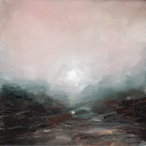 Obra de arte original contemporánea, Alquimia 13, 20 x 20 cm, paisaje abstracto por Luc Andrieux
