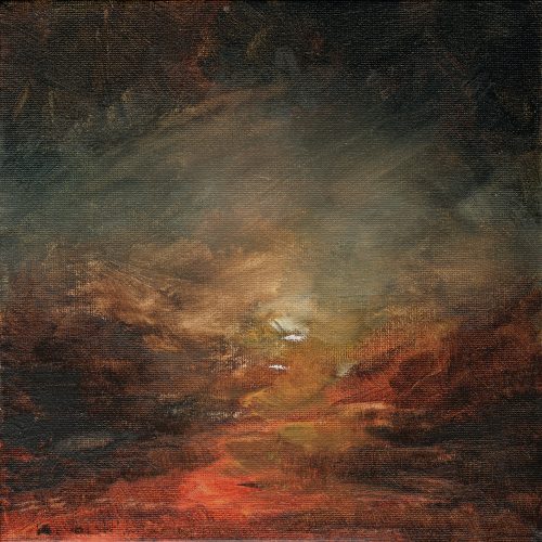 Obra de arte original contemporánea, Alquimia 16, 20 x 20 cm, paisaje abstracto por Luc Andrieux