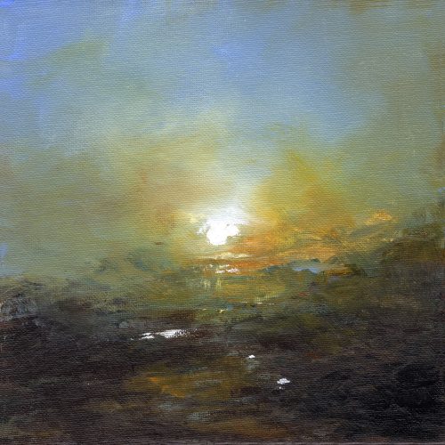 Obra de arte original contemporánea, Alquimia 17, 20 x 20 cm, paisaje abstracto por Luc Andrieux