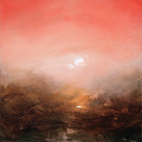 Obra de arte original contemporánea, Alquimia 19, 20 x 20 cm, paisaje abstracto por Luc Andrieux