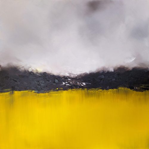Obra de arte original contemporánea, Irrupción 7, 100 x 100 cm, paisaje abstracto por Luc Andrieux