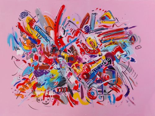 Obra de arte original contemporánea, Jungla 2, 60 x 80 cm, pintura abstracta por Luc Andrieux