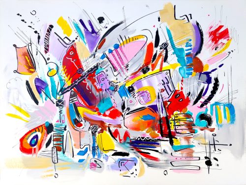 Obra de arte original contemporánea, Jungla 5, 60 x 80 cm, pintura abstracta por Luc Andrieux