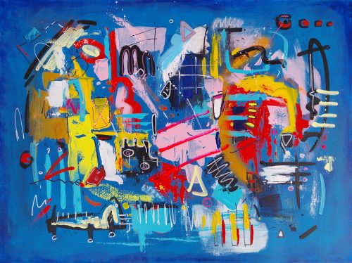 Obra de arte original contemporánea, Jungla 7, 60 x 80 cm, pintura abstracta por Luc Andrieux