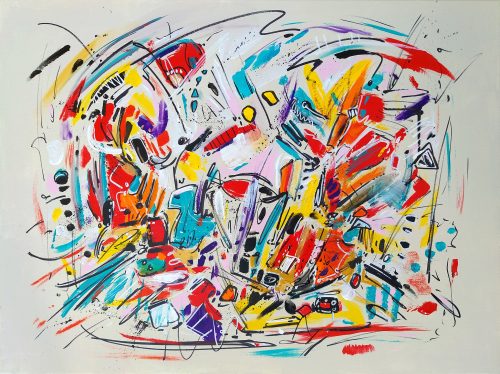 Obra de arte original contemporánea, Jungla 8, 60 x 80 cm, pintura abstracta por Luc Andrieux
