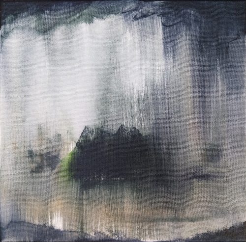 Obra de arte original contemporánea, Gravedad 10, 30 x 30 cm, paisaje abstracto por Luc Andrieux